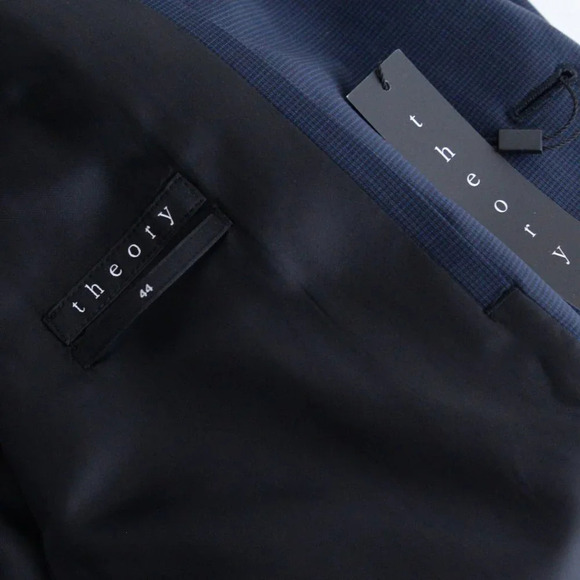 NWT Theory Navy Double Button 100% Pure Wool Rodolf Blazer Size 44 - Picture 6 of 14